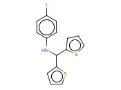 N-[BIS(THIOPHEN-2-YL)METHYL]-<span class='lighter'>4-IODOANILINE</span>