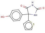 5-(4-羟基苯基)-5-<span class='lighter'>噻吩</span>-2-<span class='lighter'>基</span>咪唑烷-2,4-二酮