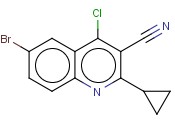 6-<span class='lighter'>溴</span>-4-氯-2-环丙基<span class='lighter'>喹啉</span>-3-甲腈