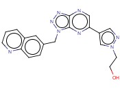 2-[4-[1-(喹啉-6-甲基)-1H-[1,2,3]三唑并[4,5-B]<span class='lighter'>吡</span><span class='lighter'>嗪</span>-6-基]-1H-吡唑-1-基]乙醇
