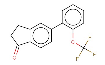 5-(2-(TRIFLUOROMETHOXY)PHENYL)-1-<span class='lighter'>INDANONE</span>