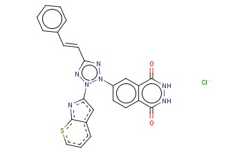 氯化-2-(2ˊ-<span class='lighter'>苯</span>并噻唑基)-5-苯乙烯基-3-(4ˊ-<span class='lighter'>苯</span><span class='lighter'>甲</span><span class='lighter'>酰</span><span class='lighter'>肼</span>基)四氮唑