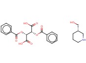 BUTANEDIOIC ACID, 2,3-BIS(BENZOYLOXY)-, (2R,3R)-(3S)-COMPOUND WITH <span class='lighter'>3-PIPERIDINEMETHANOL</span> (1:1)