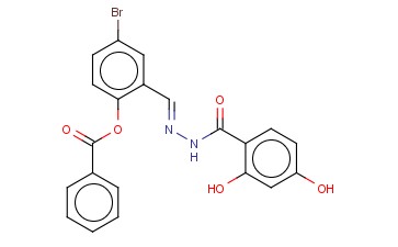 4-BROMO-2-(2-(2,4-DIHYDROXYBENZOYL)CARBOHYDRAZONOYL)PHENYL BENZOATE