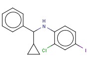 2-CHLORO-N-[CYCLOPROPYL(PHENYL)METHYL]-<span class='lighter'>4-IODOANILINE</span>