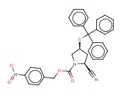 1-PYRROLIDINECARBOXYLIC ACID, 2-CYANO-4-[(TRIPHENYLMETHYL)THIO]-, (4-NITROPHENYL)METHYL ESTER, (2S-CIS)-