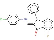 2-[(4-CHLOROANILINO)METHYLENE]-7-FLUORO-3-PHENYL-1-<span class='lighter'>INDANONE</span>
