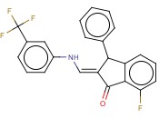 7-FLUORO-3-PHENYL-2-((3-(TRIFLUOROMETHYL)ANILINO)METHYLENE)-1-<span class='lighter'>INDANONE</span>