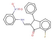 7-FLUORO-2-[(2-NITROANILINO)METHYLENE]-3-PHENYL-1-<span class='lighter'>INDANONE</span>