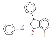 2-(ANILINOMETHYLENE)-7-FLUORO-3-PHENYL-1-<span class='lighter'>INDANONE</span>