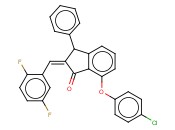 7-(4-CHLOROPHENOXY)-2-[(2,5-DIFLUOROPHENYL)METHYLENE]-3-PHENYL-1-<span class='lighter'>INDANONE</span>