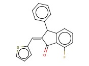 7-FLUORO-3-PHENYL-2-(2-THIENYLMETHYLENE)-1-<span class='lighter'>INDANONE</span>