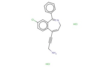 3-(8-氯-1-苯基-3H-2-苯并吖庚英-5-基)<span class='lighter'>丙</span>-2-<span class='lighter'>炔</span>-1-<span class='lighter'>胺</span>二盐酸