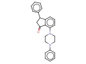 3-PHENYL-7-(4-PHENYLPIPERAZINO)-1-<span class='lighter'>INDANONE</span>