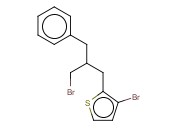 2-(2-BENZYL-3-BROMOPROPYL)-<span class='lighter'>3-BROMOTHIOPHENE</span>