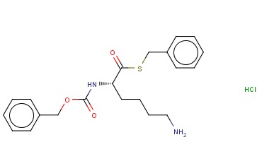 <span class='lighter'>N-ALPHA-CBZ-L-LYSINE</span> <span class='lighter'>THIOBENZYL</span> <span class='lighter'>ESTER</span> <span class='lighter'>HYDROCHLORIDE</span>