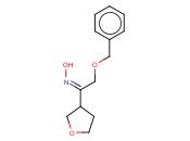 2-BENZOXY-1-<span class='lighter'>TETRAHYDROFURAN</span>-3-YL-ETHANONE OXIME