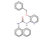 1-(NAPHTHYL)-3-(3-(PHENYLMETHOXY)(<span class='lighter'>2-PYRIDYL</span>))UREA