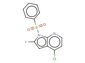 1-BENZENESULFONYL-4-CHLORO-2-IODO-7-<span class='lighter'>AZAINDOLE</span>