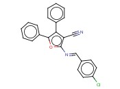 2-[(4-CHLOROBENZYLIDENE)AMINO]-4,5-<span class='lighter'>DIPHENYL</span>-3-FURONITRILE