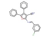 2-[(3-CHLOROBENZYLIDENE)AMINO]-4,5-<span class='lighter'>DIPHENYL</span>-3-FURONITRILE