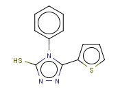 4-苯基-5-(2-噻吩基)-4H-1,2,4-三唑-3-硫氢<span class='lighter'>化合物</span>
