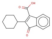 2-CYCLOHEXYL-1-OXO-1H-<span class='lighter'>INDENE</span>-3-CARBOXYLIC ACID