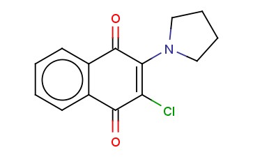 <span class='lighter'>2-CHLORO-3-PYRROLIDINO-1,4-NAPHTHOQUINONE</span>