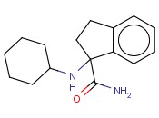 1-(CYCLOHEXYLAMINO)-2,3-DIHYDRO-1H-<span class='lighter'>INDENE</span>-1-CARBOXAMIDE