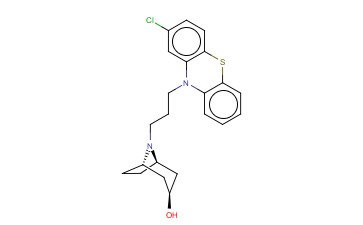 8-(3-(10-(2-CHLOROPHENOTHIAZINYL))PROPYL)<span class='lighter'>PSEUDO</span>-3-HYDROXYNORTROPANE