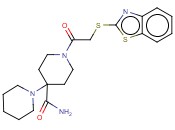 1-(2-(BENZO[D]THIAZOL-2-YLTHIO)<span class='lighter'>ACETYL</span>)-4-(PIPERIDIN-1-YL)PIPERIDINE-4-CARBOXAMIDE